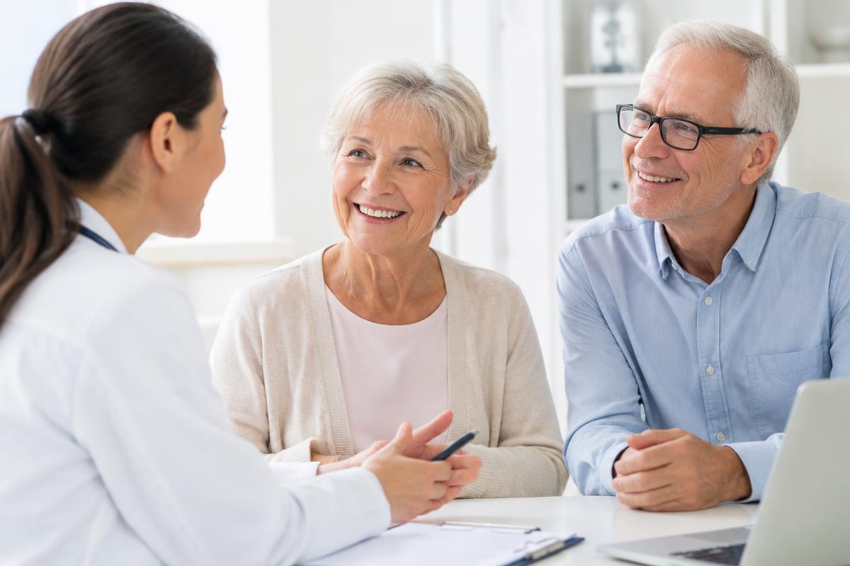 Doctor with patients